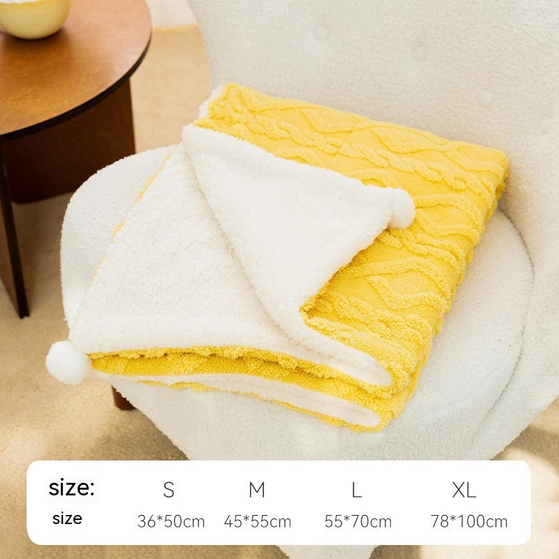 Cozy Solid Color Pet Blanket for Cats & Dogs