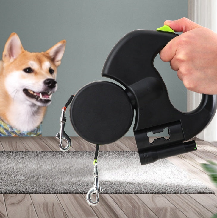 360° Swivel Retractable Leash for Two Dogs