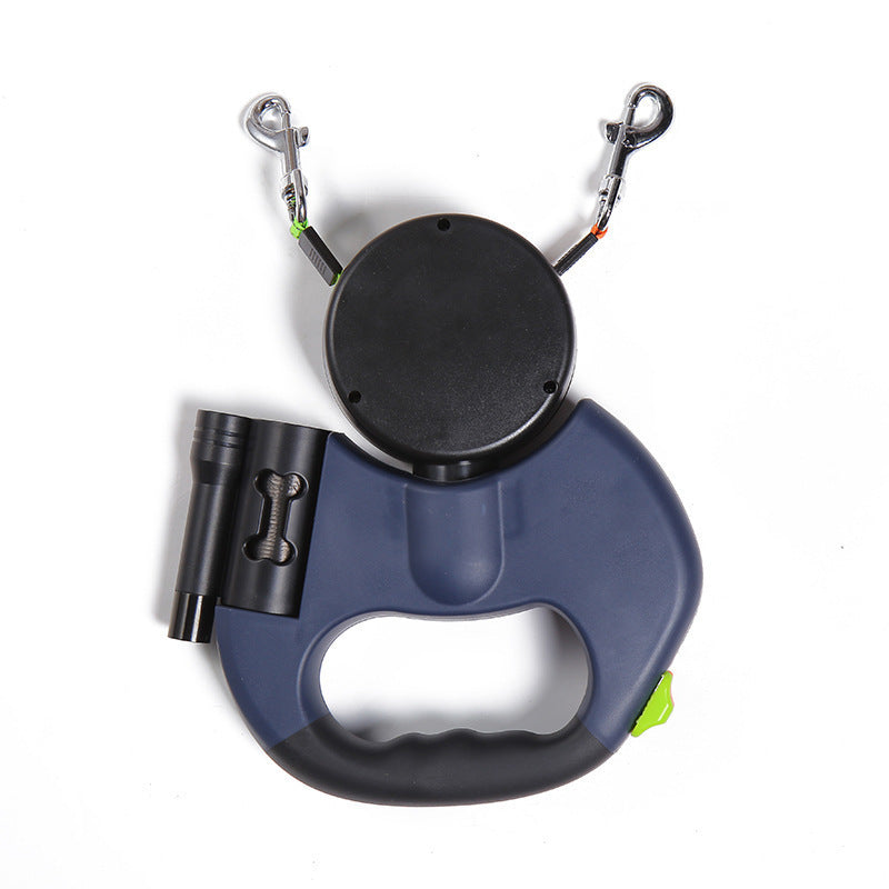 360° Swivel Retractable Leash for Two Dogs