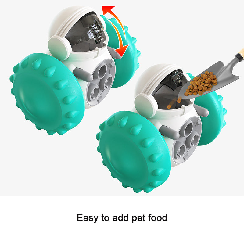 Interactive Dog Treat Leaking Toy For Small Large Dogs Puzzle Tumbler Funny Slow Dispenser Puppy Balance Car Pet Toys