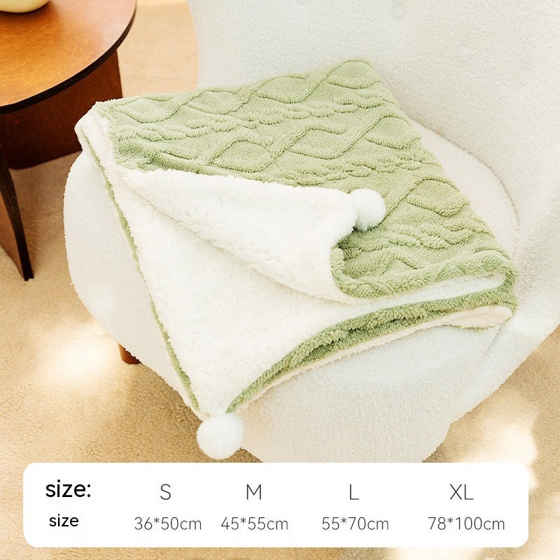 Cozy Solid Color Pet Blanket for Cats & Dogs