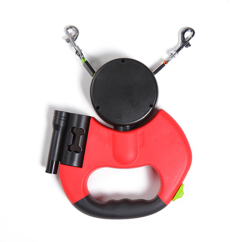 360° Swivel Retractable Leash for Two Dogs